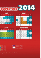 Retrouvez le calendrier d'ouverture 2014 - Walibi