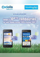 Jusqu'à 30€ TTC remboursés sur votre Huawei Ascend Y330 et Ascend Y530 - Téléphone Store