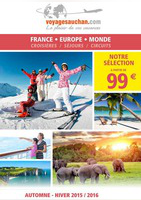 Feuilletez la brochure automne hiver 2015 - 2016 - Voyages Auchan