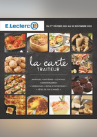 Carte traiteur - E.Leclerc