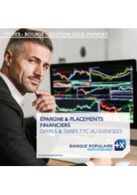 Prospectus Banque Populaire LAGUIOLE : Plaquette-tarifs-epargne-2023