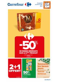 Prospectus Carrefour ROANNE : -50% de remise immédiate sur le 2ème produit