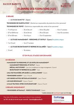 Prospectus Banette : PLANNING DES FORMATIONS 2023