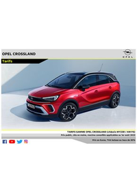 Prospectus Distributeur OPEL AGC AUTOMOBILE SARL CONFLANS-SAINTE-HONORINE : Opel Crossland