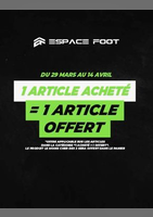 1 article acheté = 1 article offert - Espace Foot