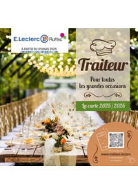 Prospectus E.Leclerc RUFFEC : CARTE TRAITEUR PERMANENTE