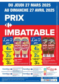 Prospectus Carrefour : Carrefour PRIX IMBATTABLE DU 27 MARS AU 27 AVRIL 2025