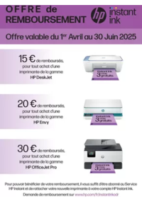 Prospectus Boulanger Leers : OFFRE HP Instant Ink: JUSQU'A 30€ REMBOURSÉS sur une sélection d'imprimantes