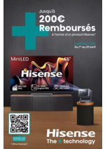Prospectus Boulanger : OFFRE Hisense : JUSQU'À 200€ REMBOURSÉS