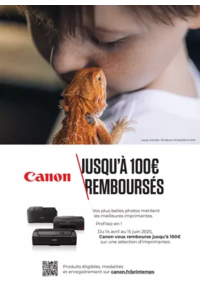 Prospectus Boulanger Mâcon : OFFRE CANON : JUSQU'À 100€ REMBOURSÉS sur une sélection d'imprimantes