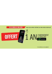 Prospectus Carglass MOULINS : 1 an d’abonnement à la nouvelle Appli Coyote OFFERT