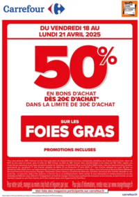 Prospectus Carrefour Market TOURCOING : OFFRE BON D’ACHAT FOIES GRAS