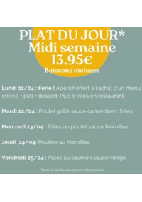 Prospectus Crocodile Metz - Augny : Plat Du Jour