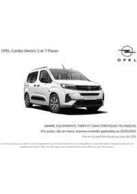 Prospectus Distributeur OPEL MATHIEU AUTOMOBILES SARL SAULT-LES-RETHEL : Opel Combo Electric