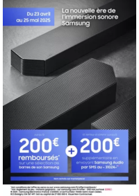 Prospectus Boulanger Chambray-lès-Tours : Jusqu'à 200€ remboursés sur une sélection de barre de son Samsung