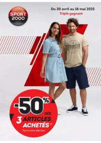 Prospectus Sport 2000 CONTREXEVILLE : -50% sur le 3 articles achetés