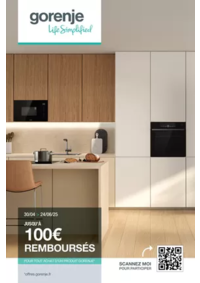 Prospectus Boulanger Valence : OFFRE Gorenje: jusqu'à 100€ remboursés !
