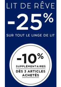 Prospectus Eurodif SAINT-ÉTIENNE : -25% SUR LE LINGE DE LIT