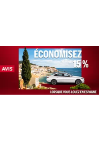Prospectus AVIS - Paris - Neuilly Sur Seine (92) : Économisez 15 % sur les locations en Espagne