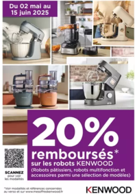 Prospectus Boulanger Saint Orens : Offre KENWOOD: 20% remboursés sur une selection de robots Kenwood
