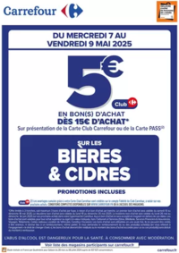 Prospectus Carrefour Drive BEAUZELLE : OPERATION BON(S) D’ACHAT BIÈRES ET CIDRES