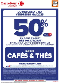 Prospectus Carrefour Market PECHBONNIEU : OPERATION BONS D'ACHAT SUR LES CAFES ET THES