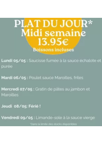 Prospectus Crocodile Creil - Saint-Maximin : Plat Du Jour