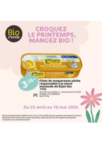Prospectus Biomonde PUBLIER : CROQUEZ LE PRINTEMPS, MANGEZ BIO!