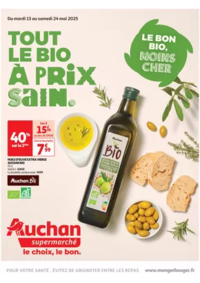Prospectus Auchan Supermarché Orchies : Le bon bio, moins cher