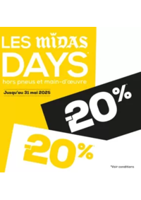 Prospectus Midas Barentin : -20% SUR TOUT L’ENTRETIEN DE VOTRE VÉHICULE !