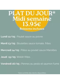 Prospectus Crocodile Lille - Villeneuve d’Ascq : Plat Du Jour