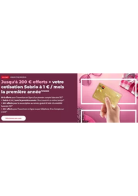 Prospectus Société Générale CHILLY MAZARIN : Jusqu'à 200 € offerts + votre cotisation Sobrio à 1 € / mois la première année