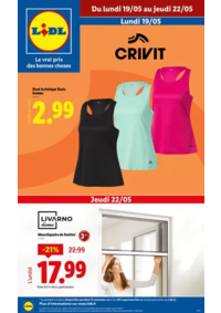Prospectus Lidl VAUREAL : Equipez-vous pour faire du sport chez Lidl : qualité, confort et style à petits prix