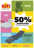 50% remboursés en bon d'achat - Gifi