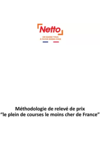Prospectus Netto Bolbec : Méthodologie de relevé des prix