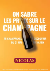 Prospectus NICOLAS MENTON : ON SABRE LES PRIX SUR LE CHAMPAGNE