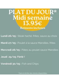 Prospectus Crocodile Creil - Saint-Maximin : Plat Du Jour