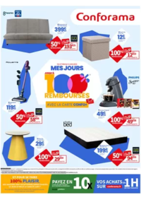 Prospectus Conforama MONDELANGE : Mes jours 100% remboursés avec la carte Confo+