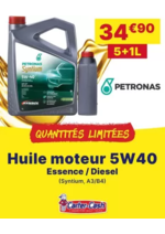 Prospectus CARTER CASH : Arrivage d'huile Petronas 5W40 en 5+1L !