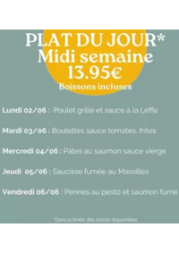 Prospectus Crocodile Creil - Saint-Maximin : Plat Du Jour