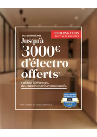 Prospectus Cuisines références LOURDES - ADE : Jusqu’à 3 000€ d’électro offerts
