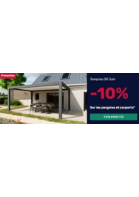 Prospectus K par K ARMENTIERES : -10% de remise sur les pergolas et les carports