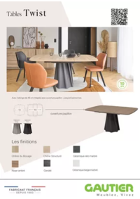 Prospectus GAUTIER GRENOBLE - ST EGREVE : Tables Twist Fr