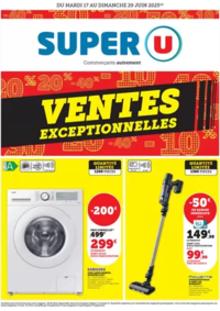 Prospectus Super U ECHILLAIS : Ventes exceptionnelles