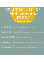 Prospectus crocodile : Plat Du Jour