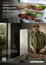 Promos et remises  : Liebherr vous rembourse jusqu'à 500€ sur BioFresh