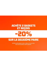 Prospectus Foot Locker : Achète 2 paires de baskets et profite de -20 % sur la 2e.