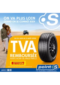 Prospectus Point S CHARLEVILLE MEZIERES 165 avenue Charles de Gaulle : Jusqu'au 2 août, Point S vous rembourse la TVA pour l'achat de pneus Pirelli !