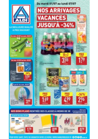 Prospectus Aldi Asnières-sur-Seine : Nos arrivages vacances jusqu'à -34%