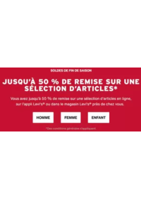 Prospectus Levi's Store Nantes : usqu’à 50 % de remise sur une sélection d’articles